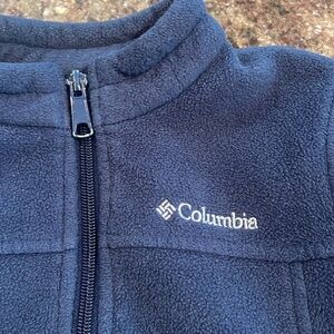 Navy Columbia zip fleece boys jacket